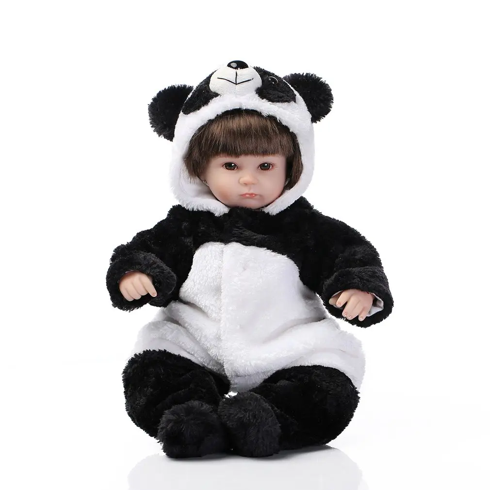 55 см милые куклы Reborn Kawaii одежда панда одежда со слонами Мягкие силиконовые реалистичные куклы для новорожденных девочек подарок Горячая