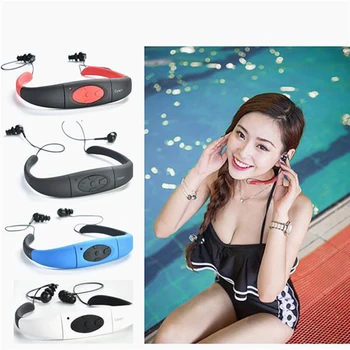 

Super Waterproof IPX8 Wireless Bluetooth Heaphone Sport MP3 Player Stereo Headsets for Swimming Surfing Hiking