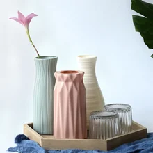 Термостойкая пластиковая имитация керамической вазы креативная настольная оконная ваза Гостиная Спальня украшение домашнего декора гаджет