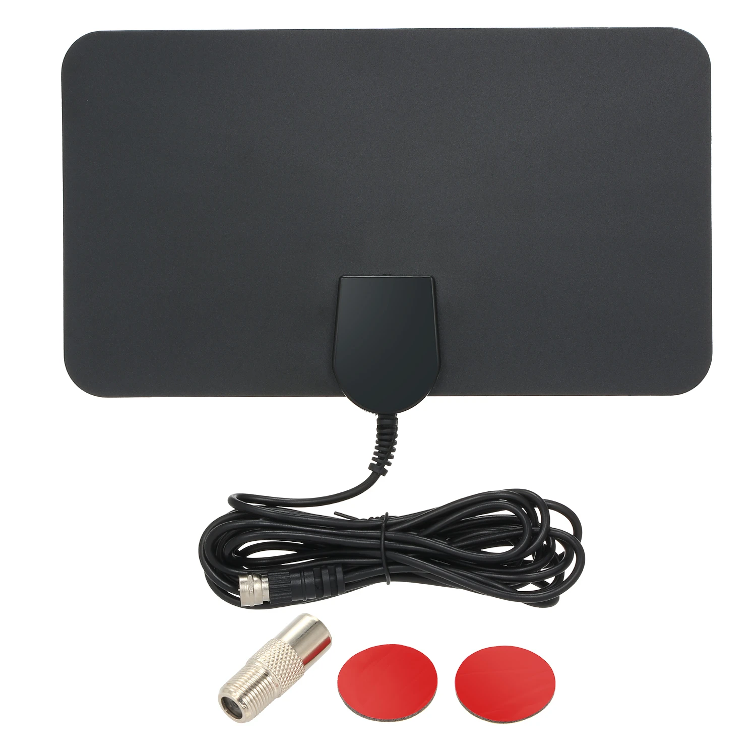 Mejor antena interior amplificada señal HD Panel plano UHF FM HDTV antena  señal receptor negro|Antena de TV| - AliExpress