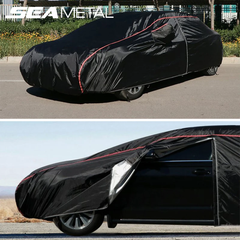

Universal Full Car Covers Waterproof Side Zipper Winter Snow Cover Indoor Outdoor Dustproof Auto Protection Cover for Sedan SUV