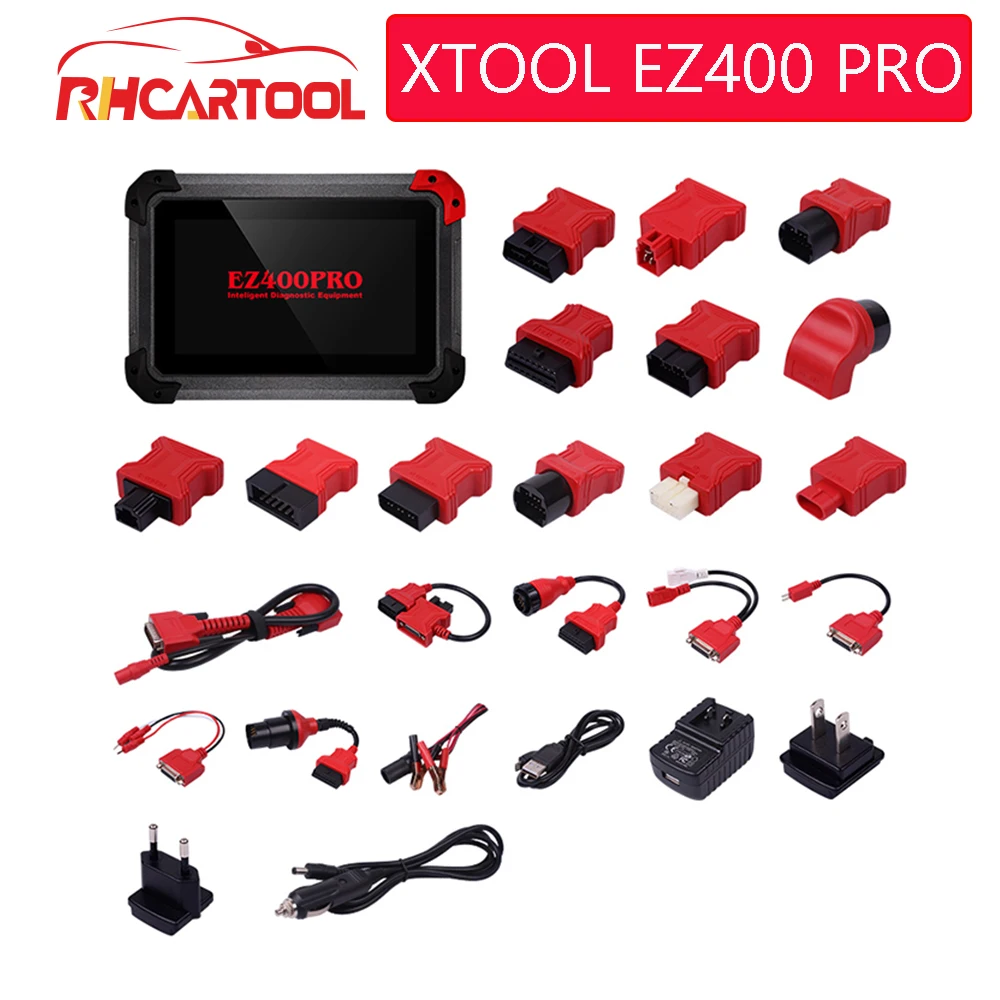 

XTOOL EZ400 PRO Tablet Diagnostic Tool Support Key Program ,Odometer Adjustment and Airbag Reset Support Malaysia Car paper box