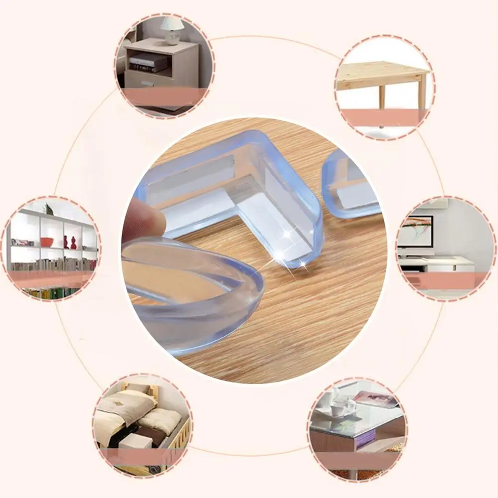 4Pcs Soft PVC Desk Table Guard Edge Child Safety Corner Protector Protection Cover Safe Cushion with Double Side Adhesive Tape 4Pcs Soft PVC Desk Table Guard Edge Child Safety Corner Protector Protection Cover Safe Cushion with Double Side Adhesive Tape