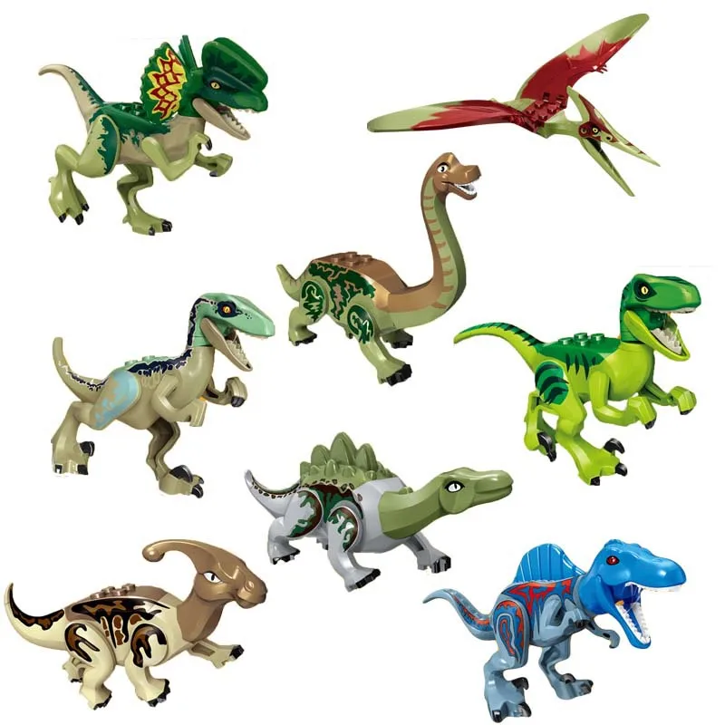 Динозавр игрушки для детей imaginext строительные блоки Минифигурки обучающая