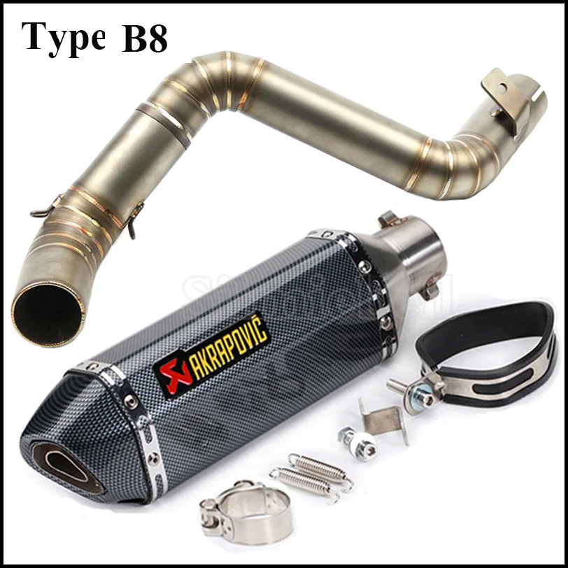 DUKE125 DUKE200 DUKE250 DUKE390 RC390 akrapovic выхлопная труба для мотоцикла без шнуровки полная система для KTM DUKE 125 200 250 390 - Цвет: Type B8