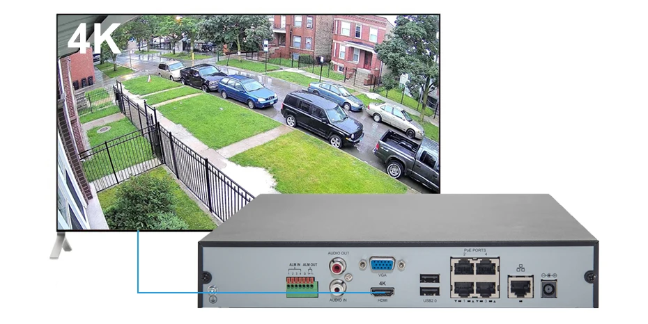 Anpviz 4CH 4K POE NVR комплект видеонаблюдения Системы 2/4 шт. 8MP видеонаблюдения Пуля IP Камера P2P видео наблюдения