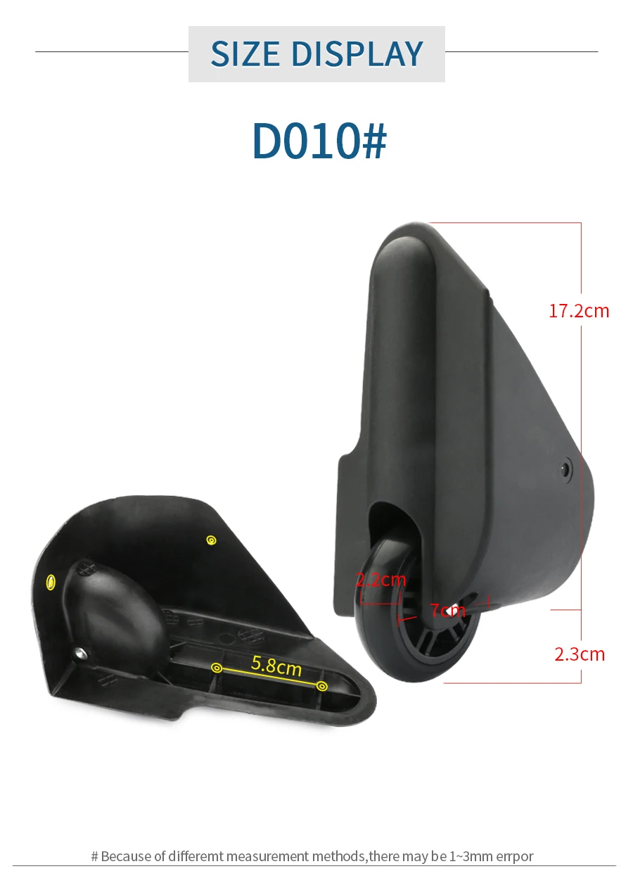 Qusedwey 1 Set 50X15mm Bagages Roues Remplacement Roues