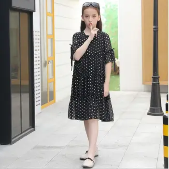 

girl dot dresses 2020 new kids dresses fashion high-grade European Children's clothes wholesale