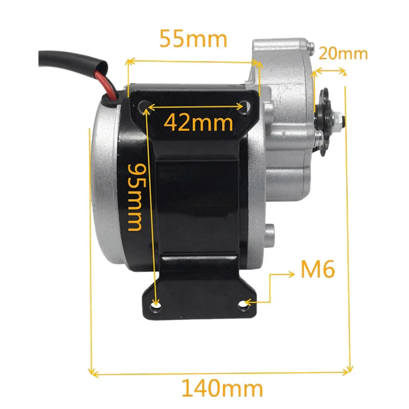250 Вт щетка постоянного тока мотор-редуктор Электрический велосипед мотор электрический велосипед аксессуары для MTB велосипеда Ebike