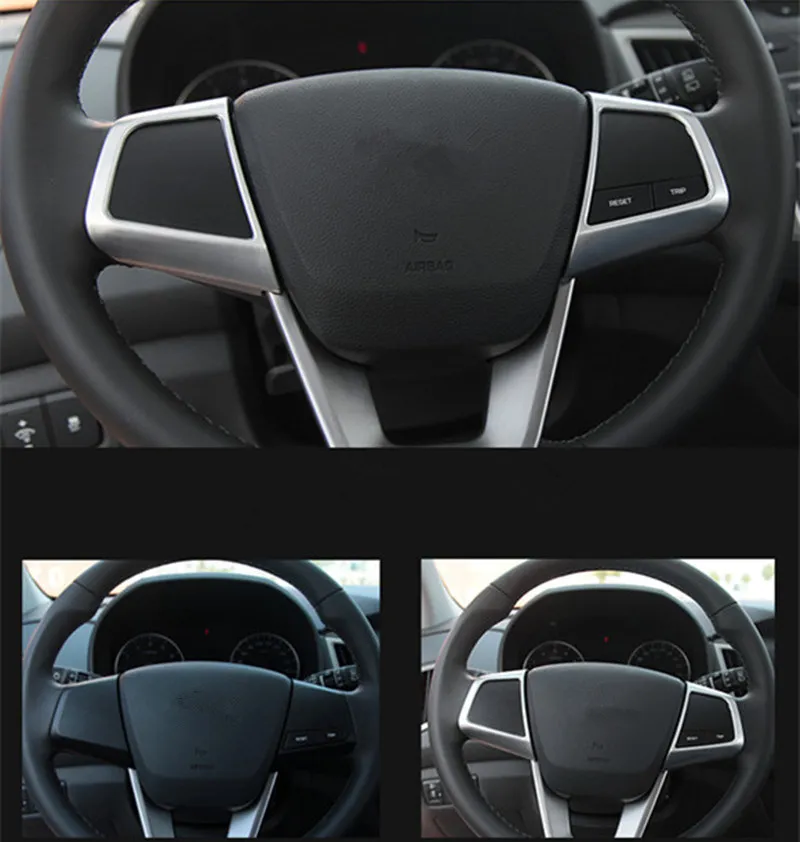 

izoa For creta hyundai ix25 Steering wheel decoration buttons cover trim interior mouldings styling ABS Accessories 2015-2018