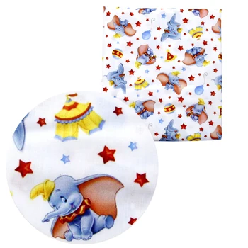 

david angie 50*140cm Printed Polyester Cotton Fabric Patchwork for Sewing Dress Cloth Making Puppet DIY Cushion Cover,c10385