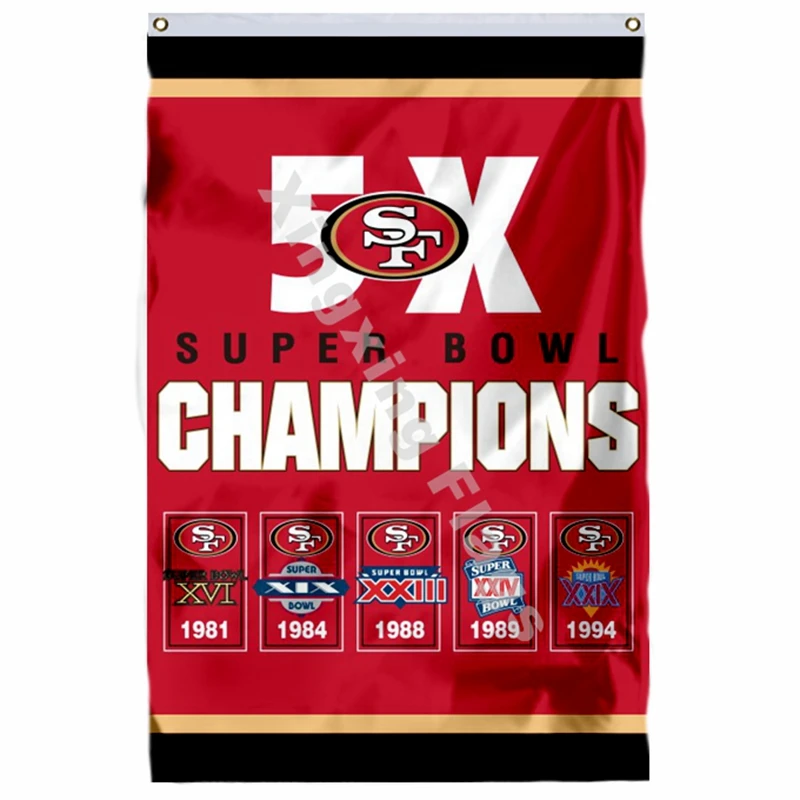 Сан-Франсиско 49ers флаг супер Кубок 3ftx5ft баннер 100D полиэстер - Цвет: H2