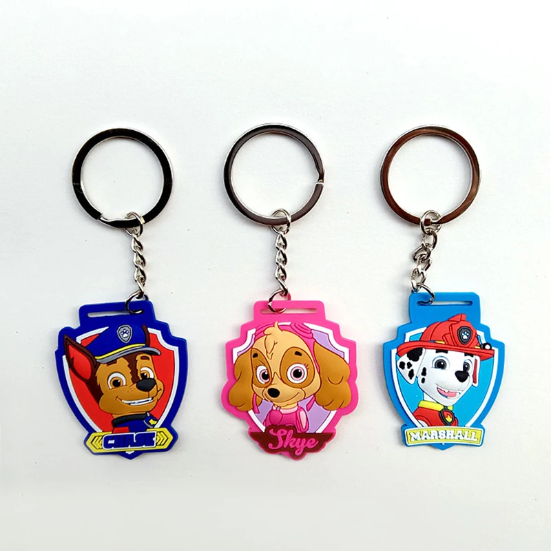 

Paw Patrol Keychain Rubber Cute Toy Children's Toys Cartoon home decoration Marshall Rubble Key Ring Birthday Party Gift 52Y