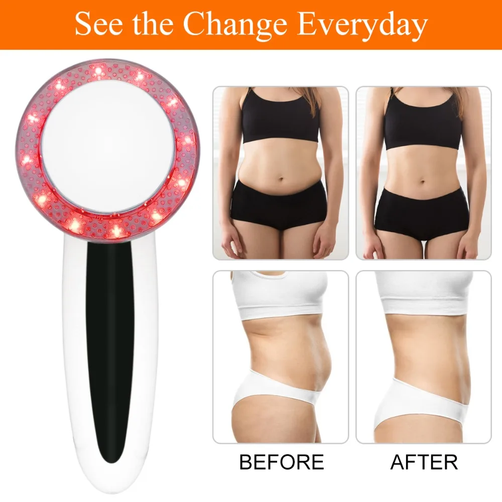 6 In 1 Ultrasound Cavitation Body Slimming Massager Weight Loss Anti-Cellulite Fat Burner Galvanic Infrared EMS Therapy Machine