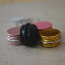 50 шт. мини 5 г 10 г 5 10 мл алюминиевые банки металлический розовый золотой черный образец бальзам для губ дезодорант BB крем маска жестяной Чехол Контейнер для макияжа