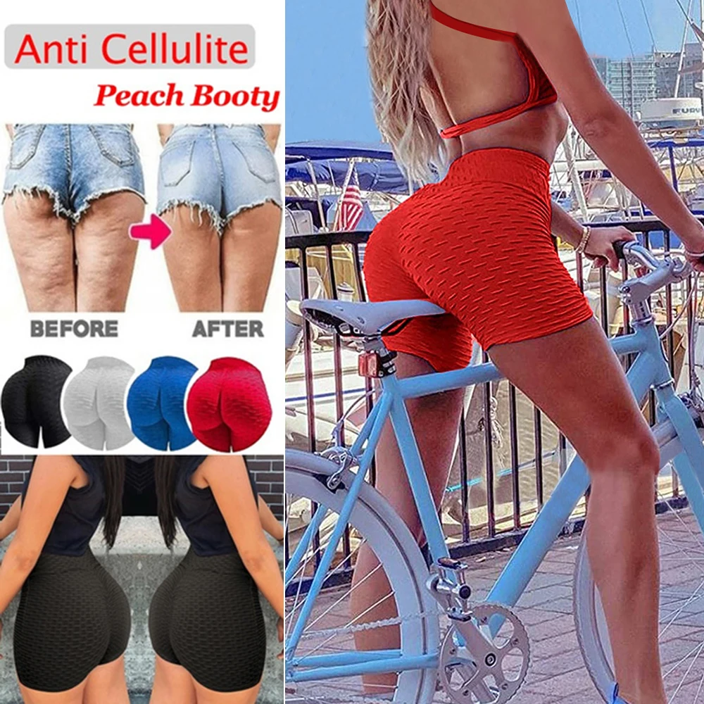 Athletic Shorts for Women,Womens High Waisted Yoga Shorts Sports Gym Ruched Butt Lifting Workout Booty Shorts 