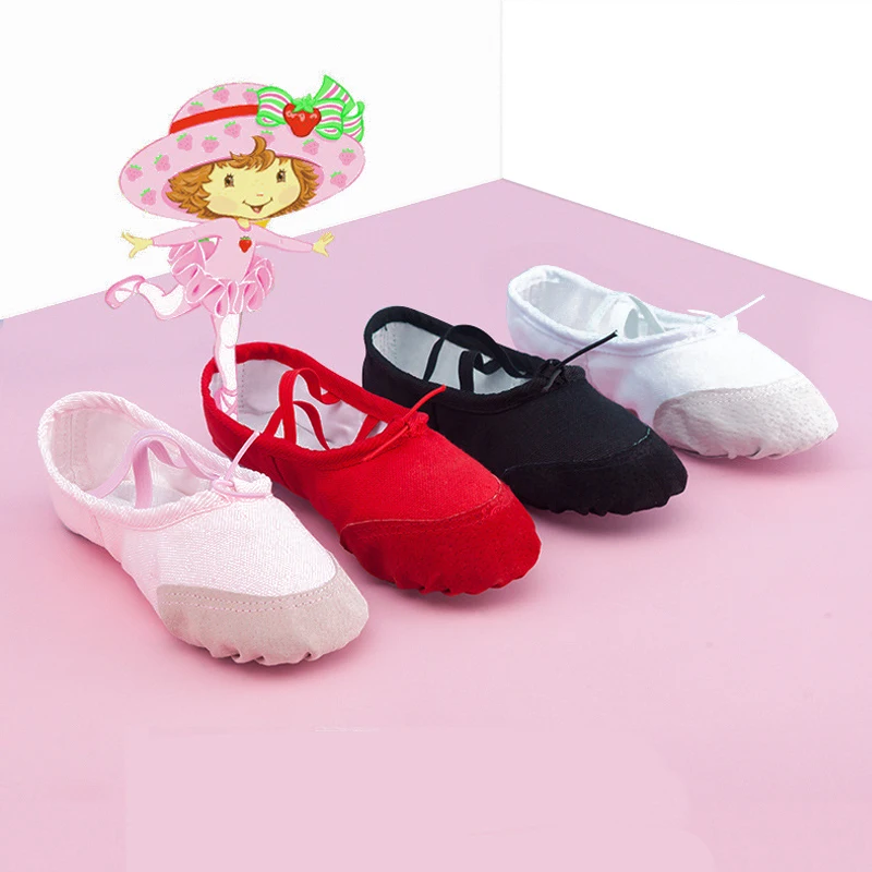 

4 Colors Girls Shoes Women Ballet Dance Shoes Canvas Sneakers Female Soft Bottom Yoga Ballet Flats Footwear Baby Kids Girl Shoes