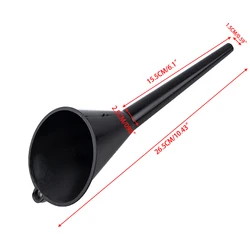 Entonnoir en plastique à Long col pour toutes les huiles automobiles, multifonction, 10.43 pouces, 1 pièce 