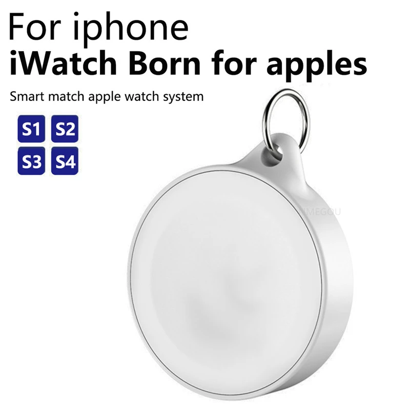 

Keychain Magnetic Wireless Charger Qi Charging Dock Station for Apple Watch Iwatch 4 3 2 Magnet Chargeur Induction Oplaadstation