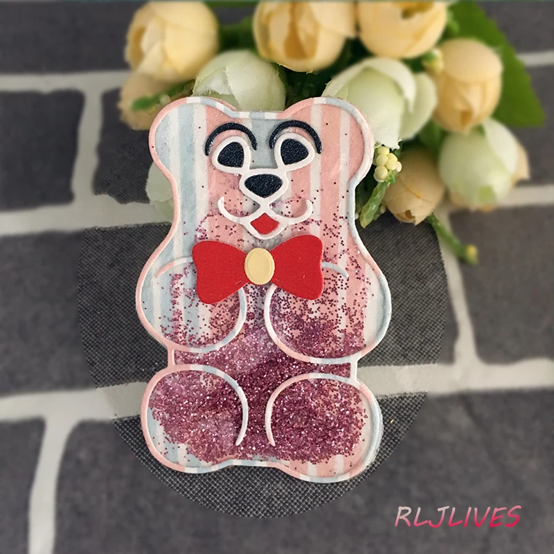 Big Gummy Bear шейкер металлические режущие штампы трафареты для DIY штамп для скрапбукинга альбом декоративное тиснение DIY бумажные карты - Цвет: Big
