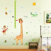 Милые наклейки для измерения роста настенные наклейки для детского сада классные наклейки Музыка Жираф Наклейки для измерения роста SK9114