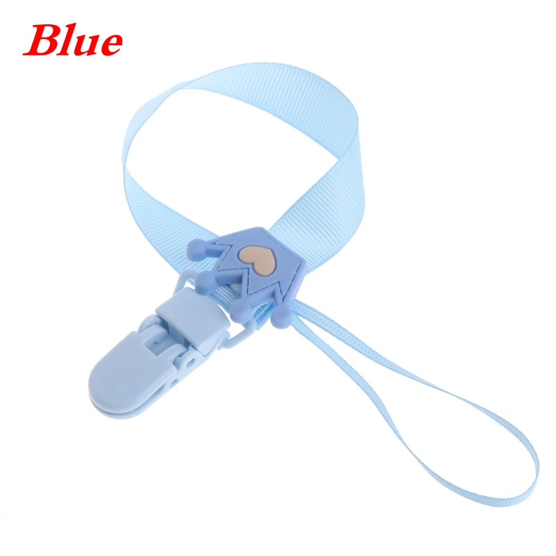 Blue Цепочка для детской соски зажим держатель для кормления Прорезыватель зубов, пустышка поводок ремень - Цвет: Blue