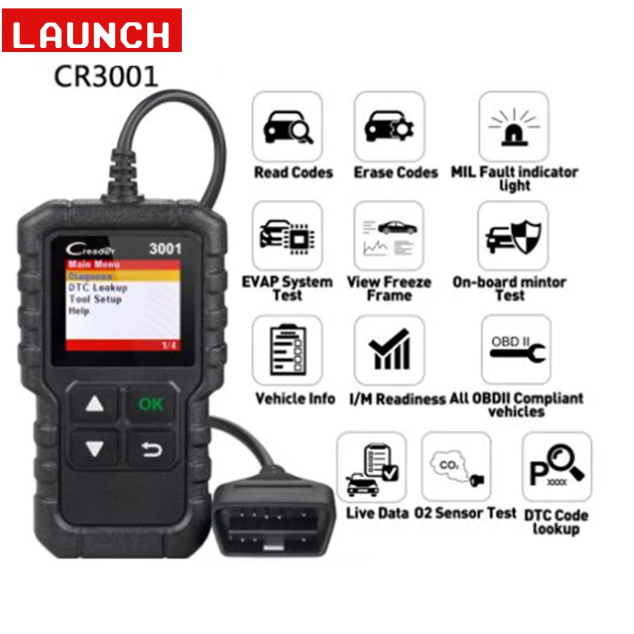launch Creader 3001 CR3001 полный OBD2/EOBD код читателя сканер Поддержка Cr3001 же как Al419