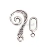 10 Sets Vortical Snail Swirl Tibetan Antique Silver Toggle Clasps for Jewelry Making Bracelet Hooks Connectors ► Photo 3/6
