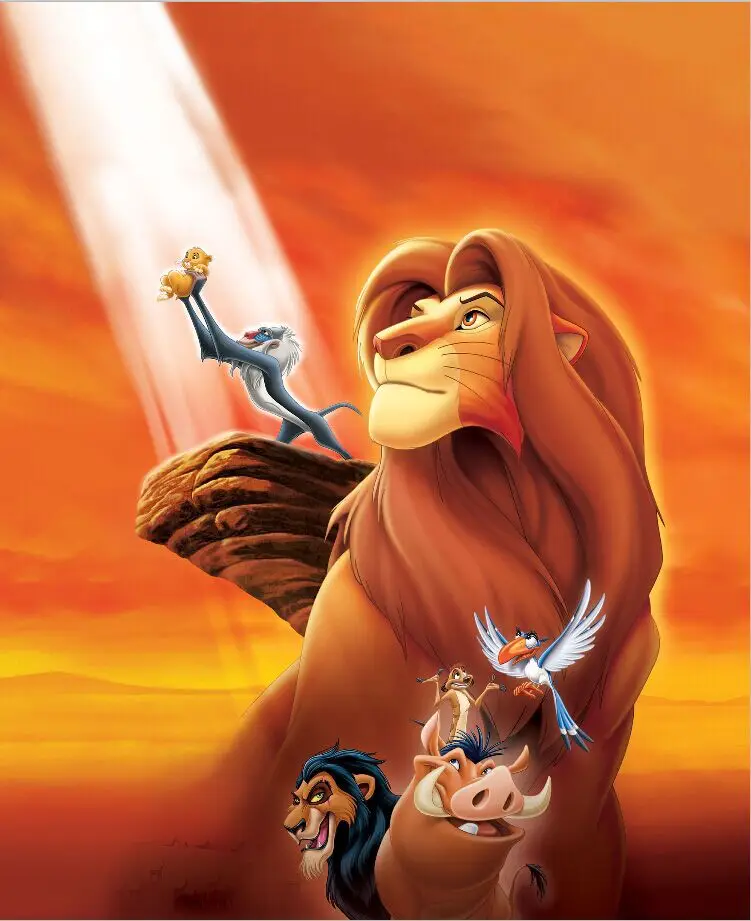 10x10 футов оранжевый закат небо король лев Simba Rafiki Тимон рок для маленьких детей на