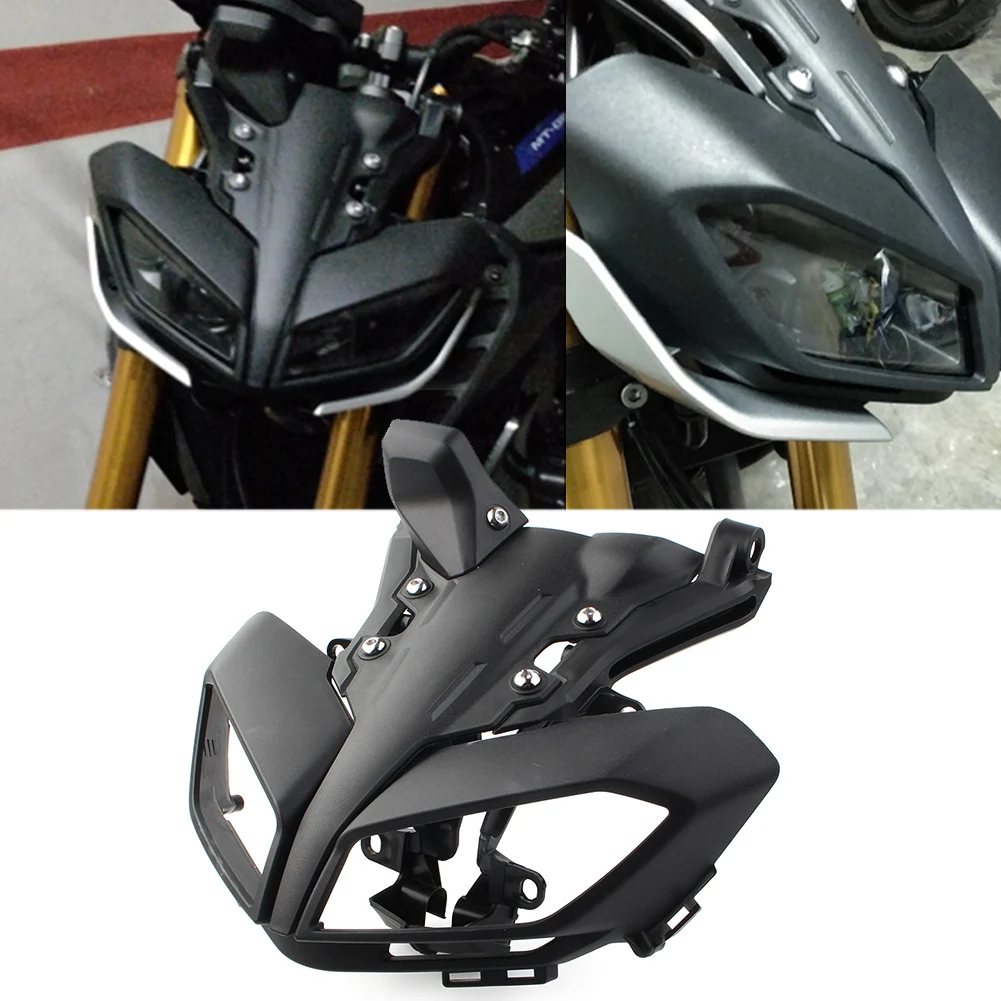 

Motorcycle Headlight Front Panel Cover Bracket ABS Fairing Cowl Kit For Yamaha MT-09 MT09 MT 09 2017 2018 2019 FZ09 FZ 09 FZ-09