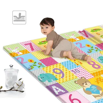 

Foldable Baby Crawling Pad Baby Play Mat Reversible 1cm Thickening Children Floor Gym Mat Non-Slip Large Playmat
