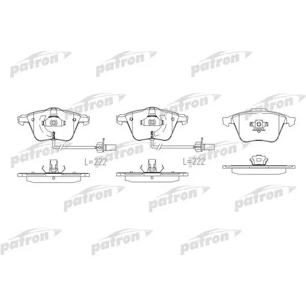 Колодки тормозные дисковые AUDI: A3 03-, A3 Sportback 04-, SEAT