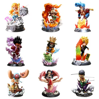 

Anime One Piece Straw Hat Luffy Crocodile Shanks Devil Fruit Users Action Figure PVC Model Doll Toys gifts