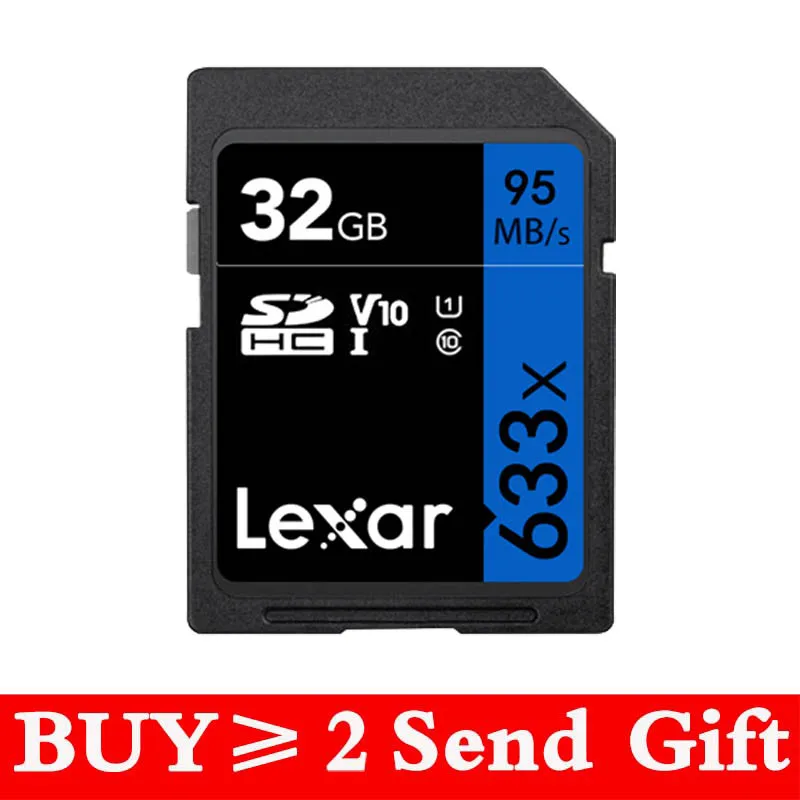 Lexar карта памяти оригинальный sd 32 ГБ U1 SDHC 64 Гб 128 256 U3 SDXC высокое Скорость Макс 95