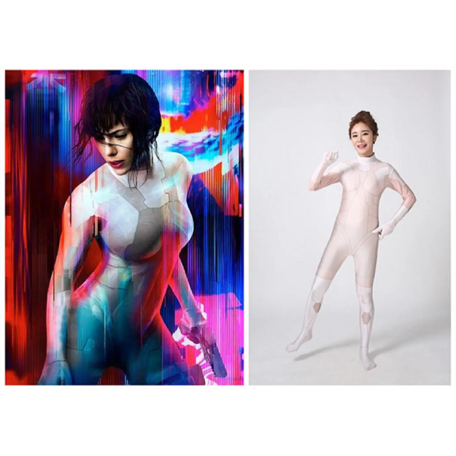 3D цифровая печать призрак in-Motoko косплей костюм колготки «zentai»