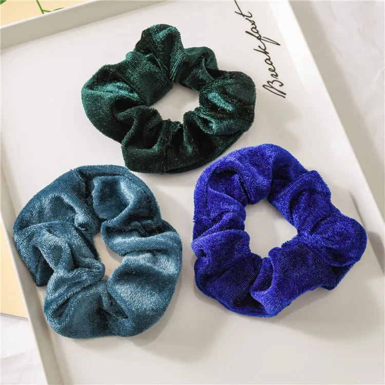 wedding hair clips Wholesale Winter Fashion Velvet Scrunchy Pack For Korean Style Women Boho Trendy Hair Bands Girls Srunchie 36pcs/lot small hair clips