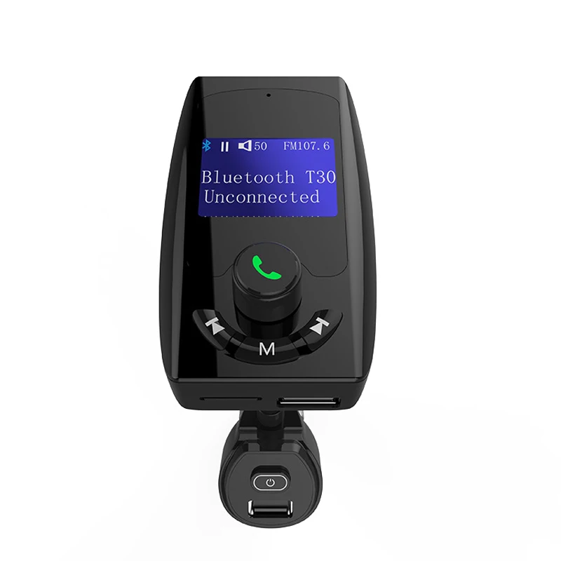 Новинка T30 автомобильный Bluetooth hands-free Автомобильное умное зарядное устройство Автомобильный Bluetooth MP3-плеер автозапчасти XC-191