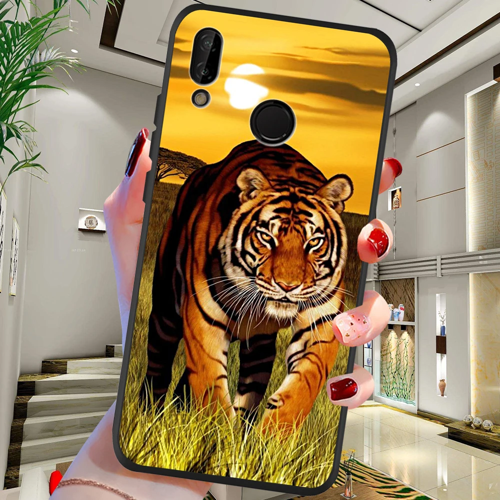 

Lion tiger For Huawei P8 P10 P20 P30 Mate 10 20 Honor 8 8X 8C 9 V20 20i 10 Lite Plus Pro phone Case Cover Coque silicone soft