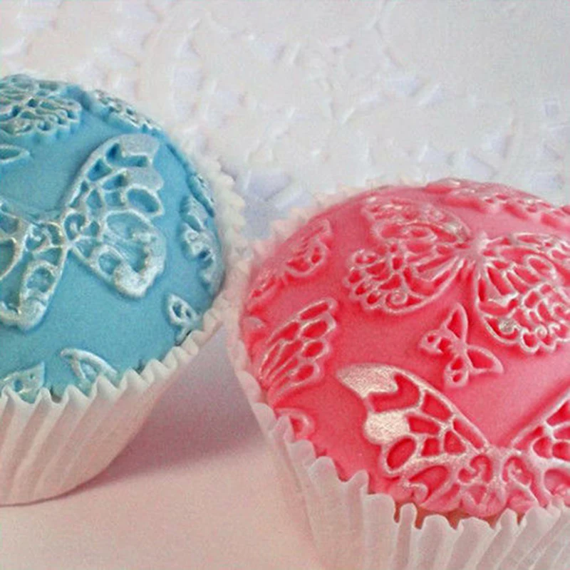 3D Butterfly Lace Silicone Fondant Mould Cake Chocolate DIY Crafts Baking Mold