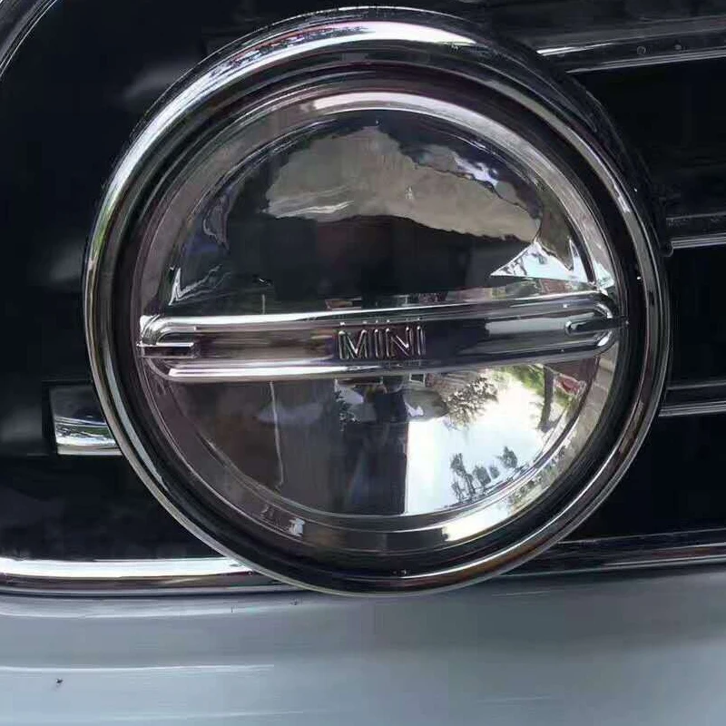 black A Автомобиль для 2007- Mini F56 cooper головной светильник s для F56 все светодиодный головной фонарь Angel eye светодиодный DRL передний светильник Би-светодиодный объектив динамический поворот - Цвет: black A