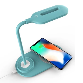 

LED Table Desk Lamp Portable Eye Protect 360 Degree Flexible Touch Control Night Light can 10W Quick Wireless Charging