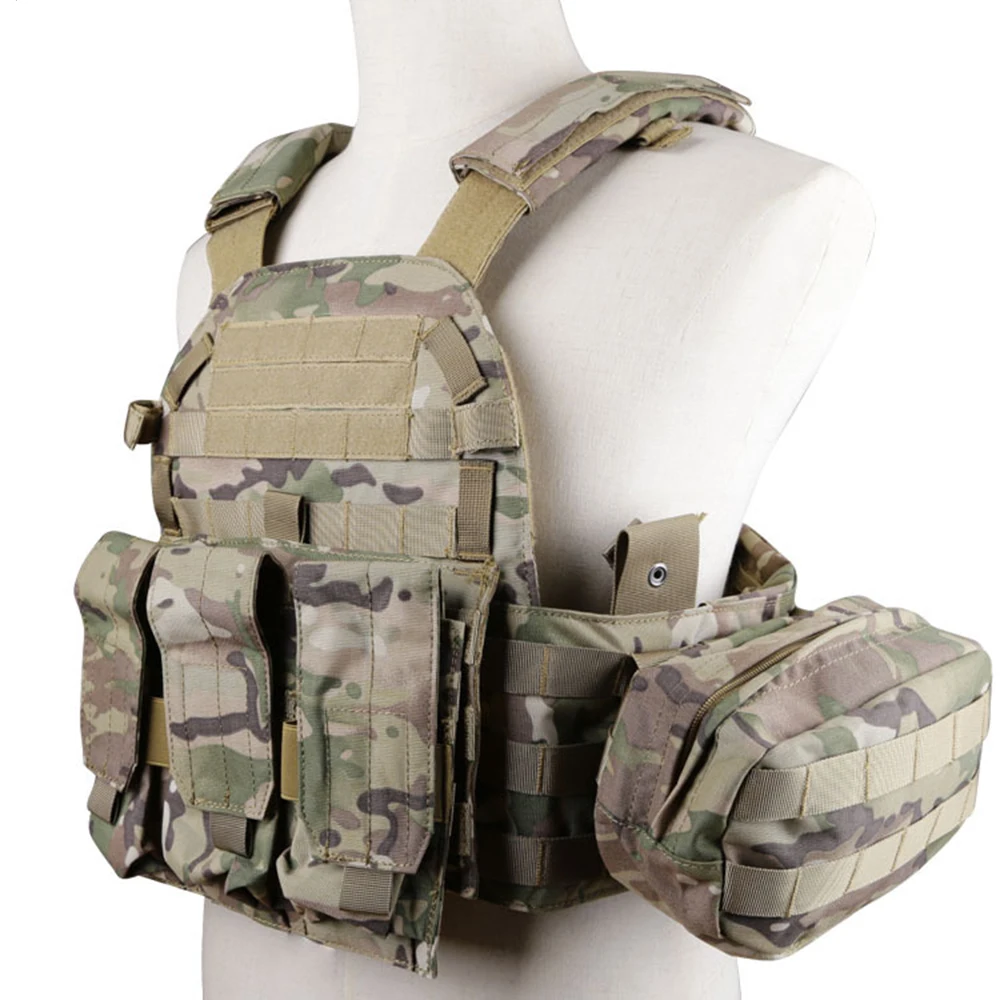 

500D Hunting Tactical Vest Military Molle Plate Carrier Magazine Airsoft Paintball CS Outdoor Protective Lightweight Vest