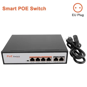 

PoE 6 Port Switch 10M/100M Switch for IP Camera IEEE 802.3af/at POE Power