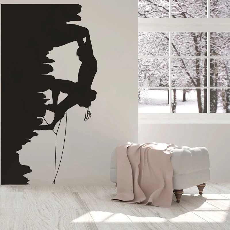 Climbers Wall Sticker Rock Climbing Vinyl Decal Living Room Decoration Bedroom Wall Decor Sling