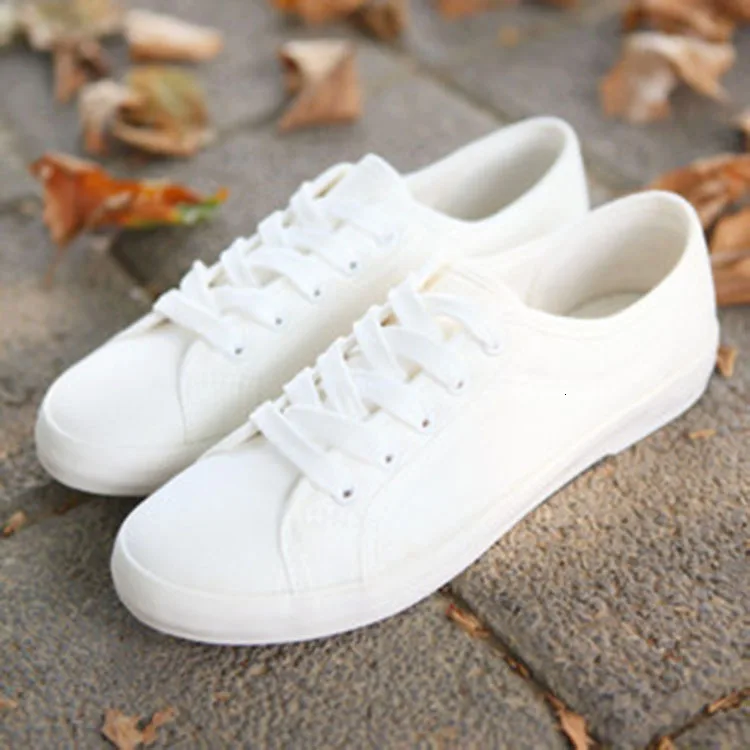

Low Help Front Chalaza Literature Fan Su Noodles Low Help Solid Color Woman White Canvas Shoe Tenis Feminino Zapatos De Mujer