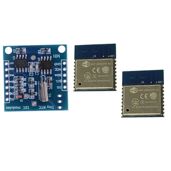 

2 PCS Module: 1 PCS Esp-Wroom-02 Esp8266 Remote Serial Port Wifi Module 32Mbit & 1 PCS for Arduino I2C RTC DS1307 AT24C32 Real T