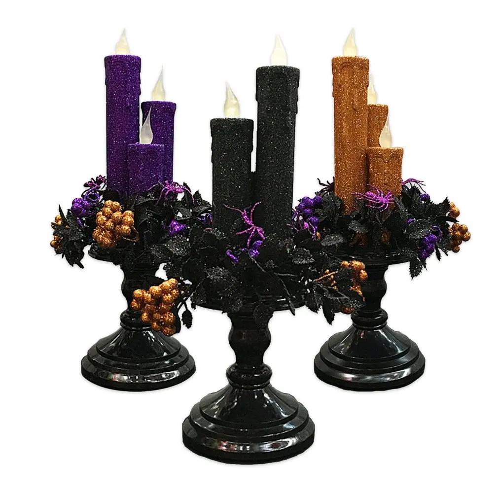Хэллоуин Электрический батарея питание Tealight светящиеся свечи ужас вечерние украшения