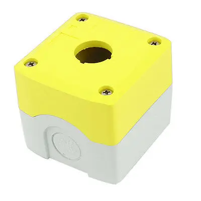 

Yellow Gray 22mm Panel Cutout Diameter Push Button Switch Control Box