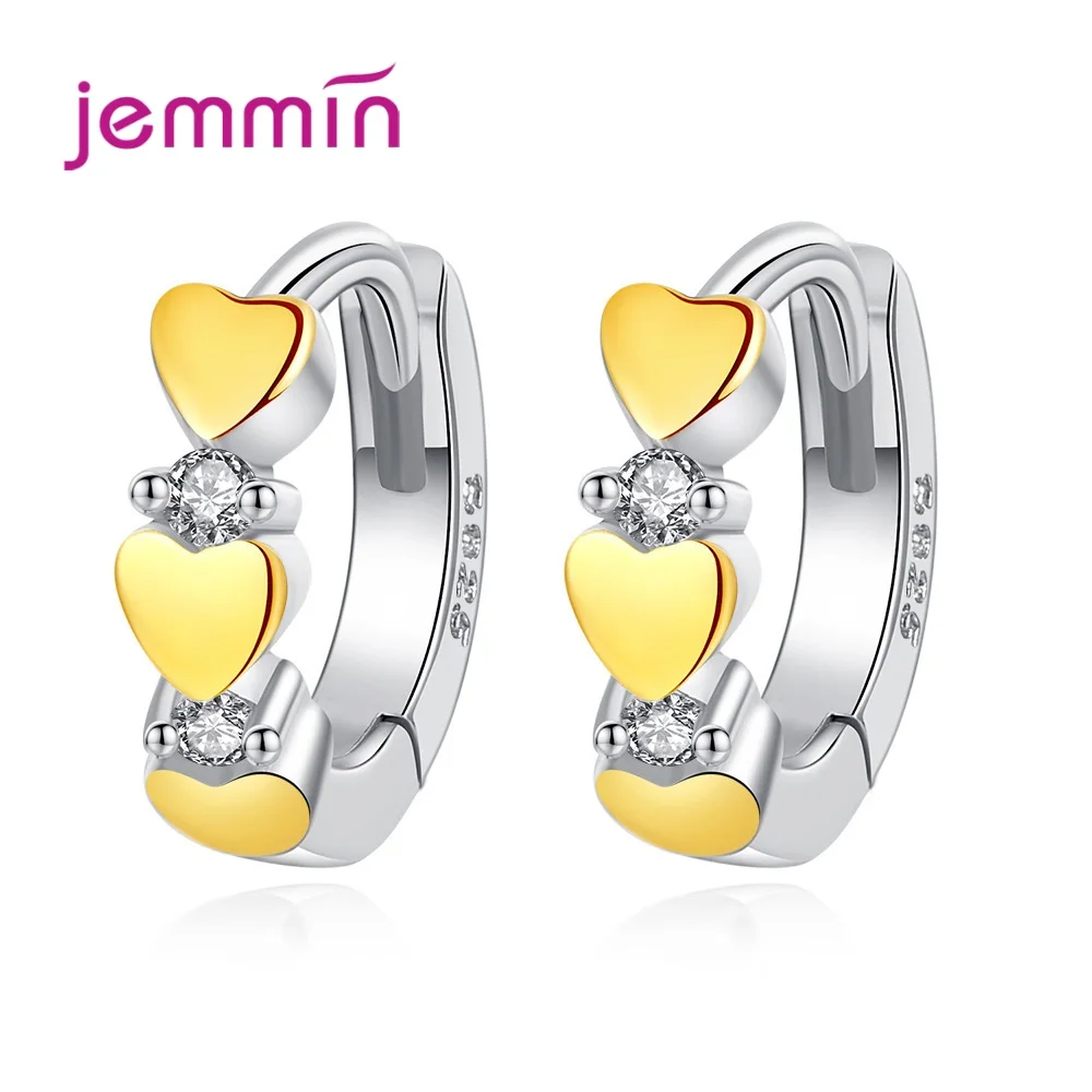 

Fashionable Yellow Heart AAA Zircon Round Circle Hoop Earrings 925 Silver Flexible Leverback Loop Pierced Ear Jewelry for Lady