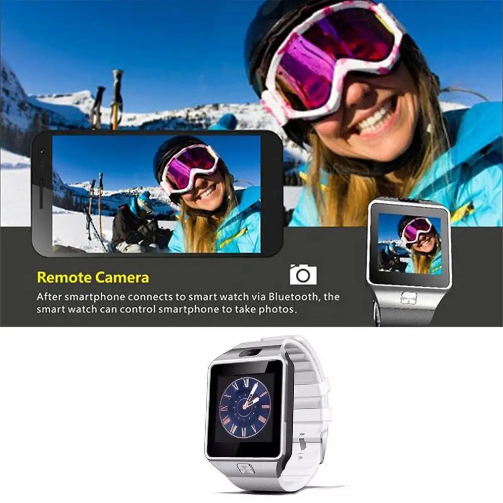 Bluetooth Смарт-часы с камерой 2G SIM TF слот для карты Smartwatch телефон для Android IOS